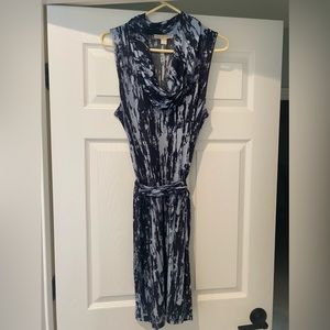 Michael Kors tie dyed blue dress.